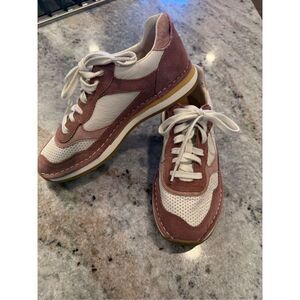 Clarks Ladies CRAFT RUN TOR Mauve Combi Suede Trainers 8